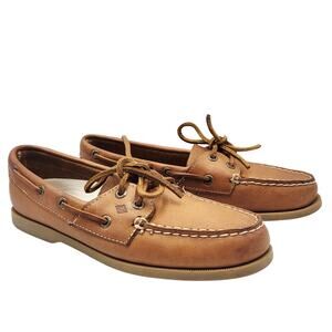 Sperry Top-Sider Boat Shoes Light Brown Nubuck Leather Rubber Soles Women's Sz 7